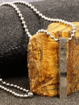 Stylish Steel Bar Silver Chain for Boys