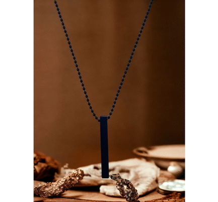 Stylish Steel Bar Black Chain for Boys