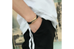Trendy Golden Bracelet with Silicone Strap