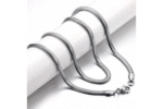 Silver Snake Chain Stainless Steel Boys Necklace
